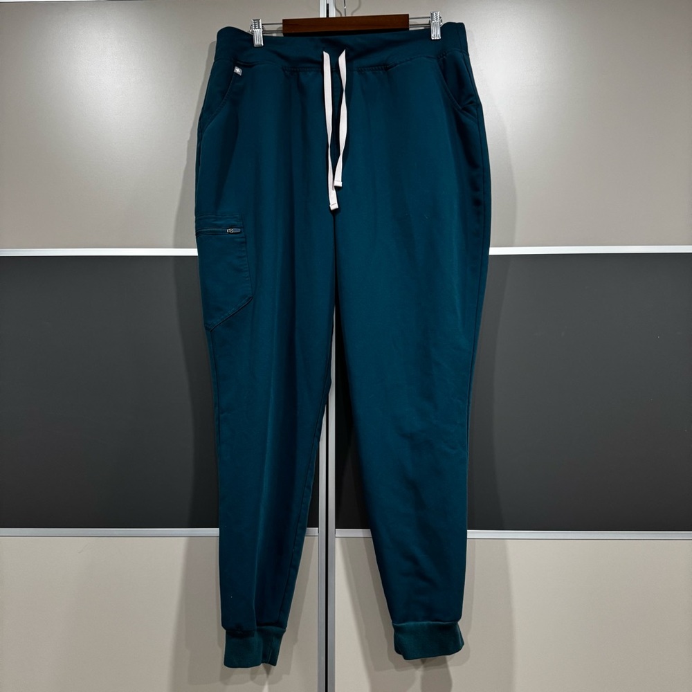 Figs High Waisted Zamora Jogger Scrub Pants Womens XXL Tall Teal Green